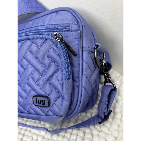 Lug Carousel Lavender Purple Quilted Belt Loop Bag Crossbody Bag - Picture 2 of 13